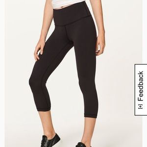 Lulu Wunder Under High Waisted Crop Black